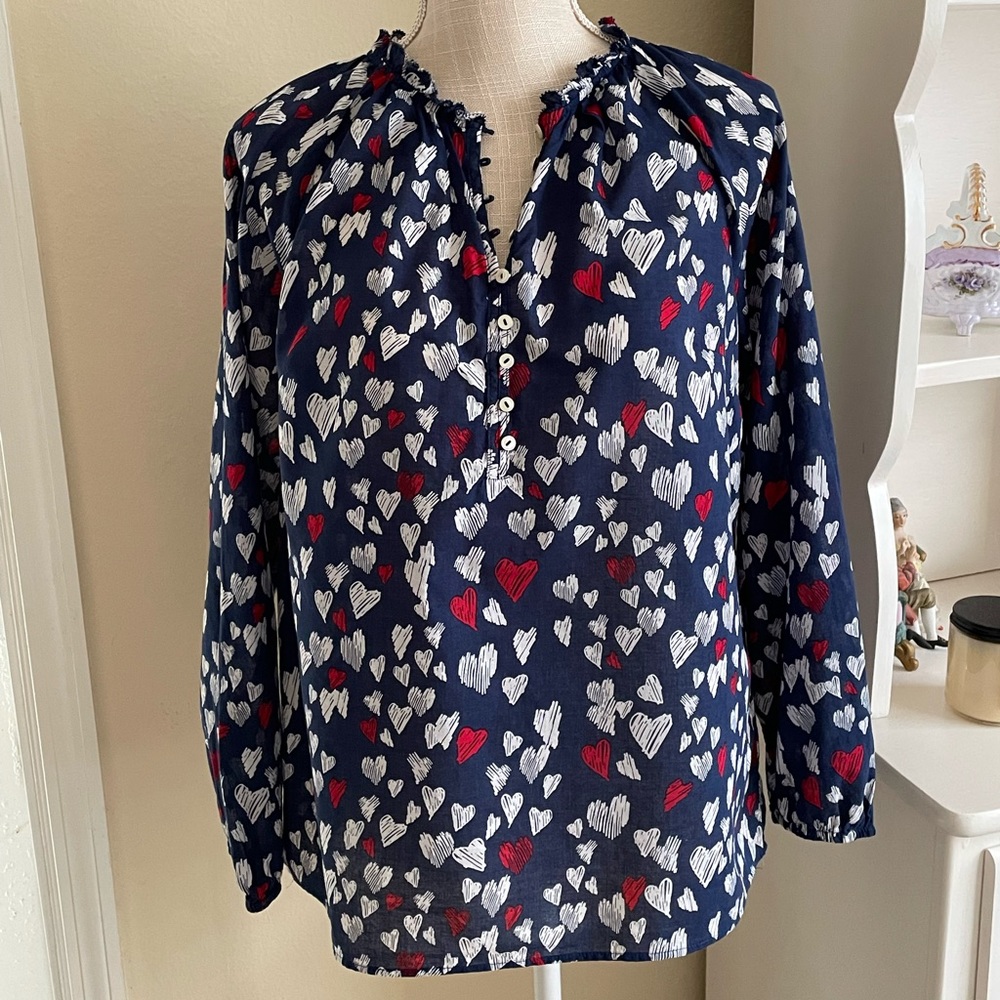 🌟HP🌟 Talbots Heart Popover Top